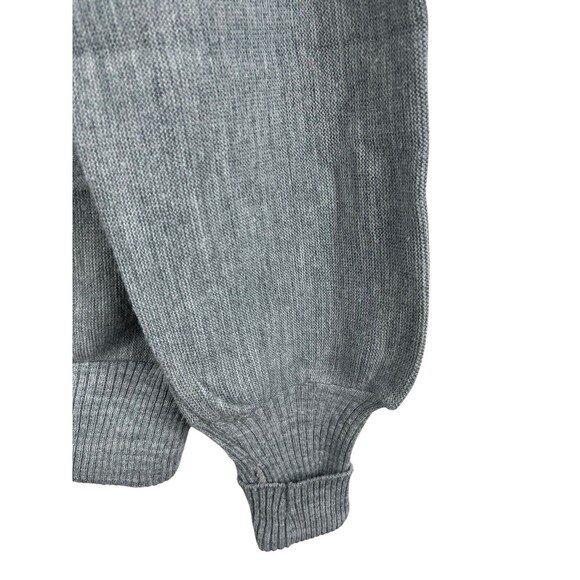 John Wannamaker Gray Cardigan Boyfriend Gray Sweater Pink Button Bishop Sleeve L - Picture 2 of 11